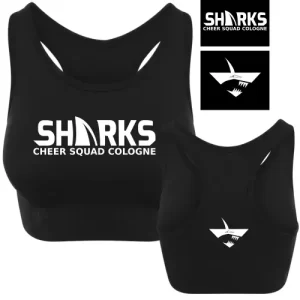 Sharks Cheer Squad Cologne Sporttop Schwarz Black