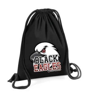 Black Eagles Cheerleader Mergentheim Turnbeutel Beutel Trainingstasche Tasche Black