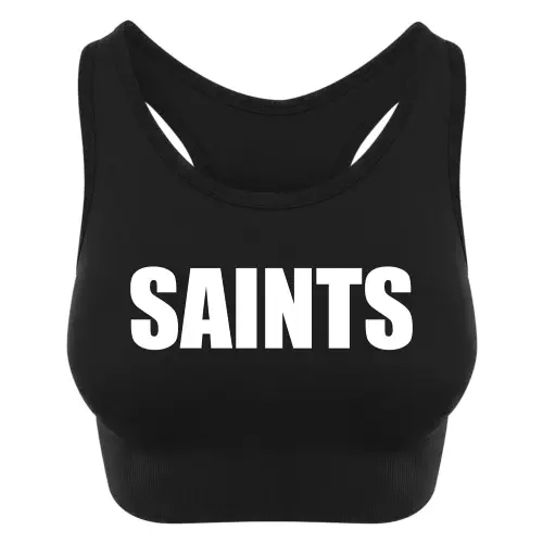 Saints Cheerleader Sport Bra Women Kids