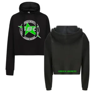 GBC Green Berets Cheerleader Cheersport Training Sport Cheerleading Team Cropped Hoodie Flyerhoodie