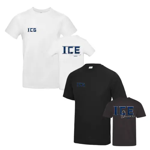 ICG Icequeens Garmisch T-Shirt Cheersport Training Black White Sport