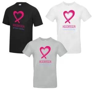 Herzkissen Gemeinsam gegen Krebs Organisation Liebe Brustkrebs T-Shirt