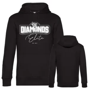 Diamonds Elite Cheerleader Schwarz Hoodie Pullover Kapuzenpulli
