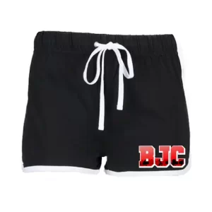 BJC Black Jack Cheerleader Cheersport Training Sport Cheerleading Retro Shorts Black White
