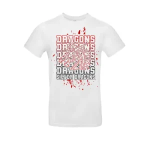 DCS Dragons Cheer Allstars Cheersport Training Cheerleading Sport Shirt White