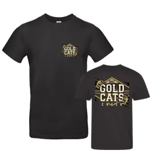 GC Gold Cats Cheer Cheerleader Cheersport Training Cheerleading Team Shirt Black