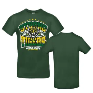 Strong Tigers Cheerleading Sport Cheersport Training Team Shirt Green