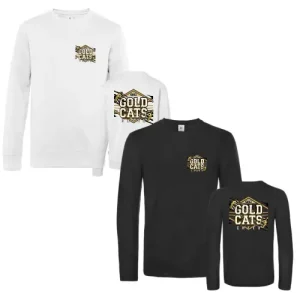 Gold Cats Cheerleader GC Cheerleader Cheersport Cheerleading Training Team Sport Pullover Sweatshirt